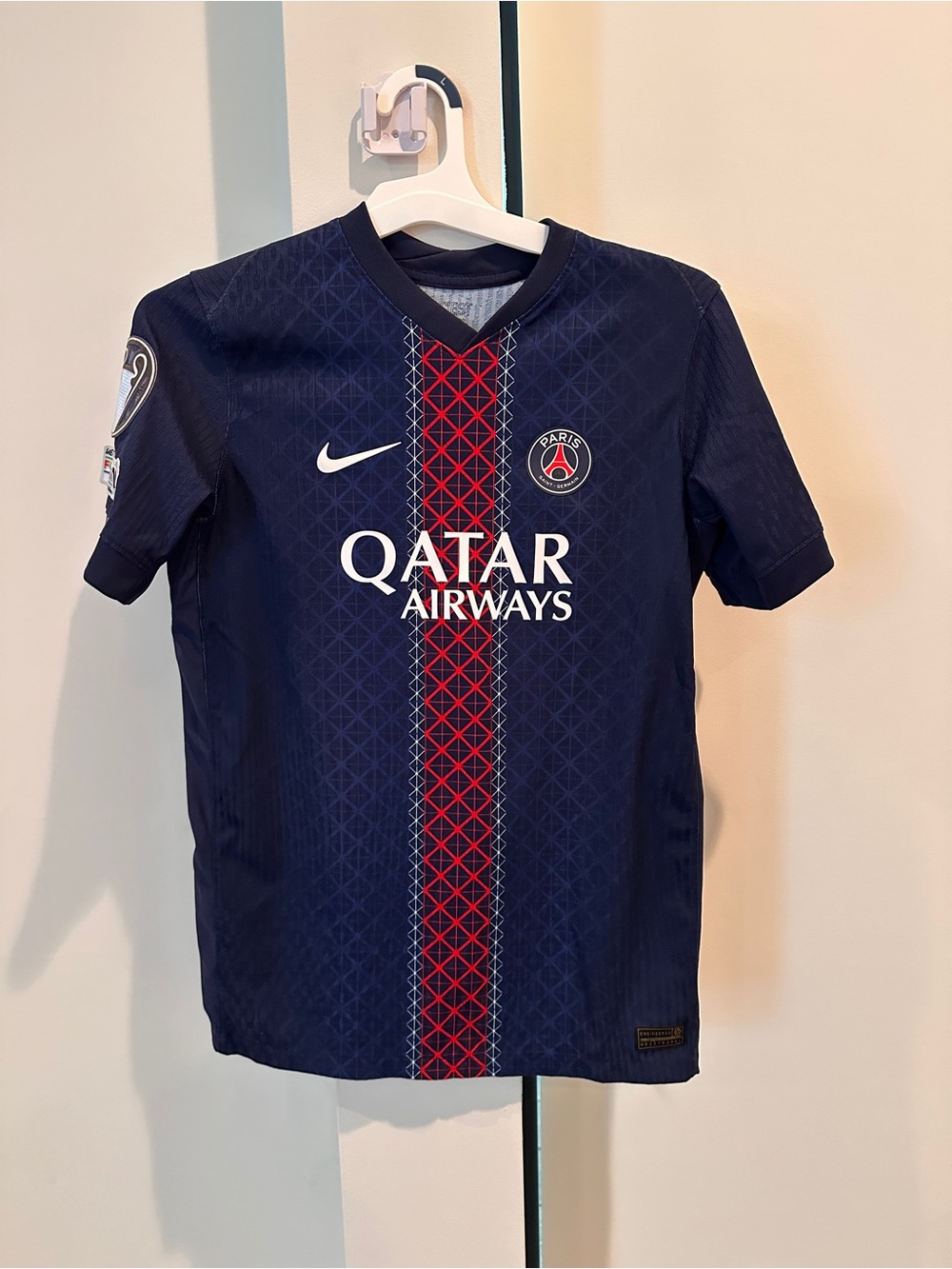 Nike PSG Navy Blue Red Qatar Airways Jersey